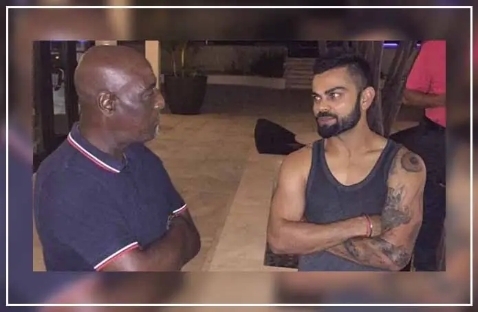 विराट मिले वेस्टइंडीज के महान बल्लेबाज विवियन रिचर्ड्स से